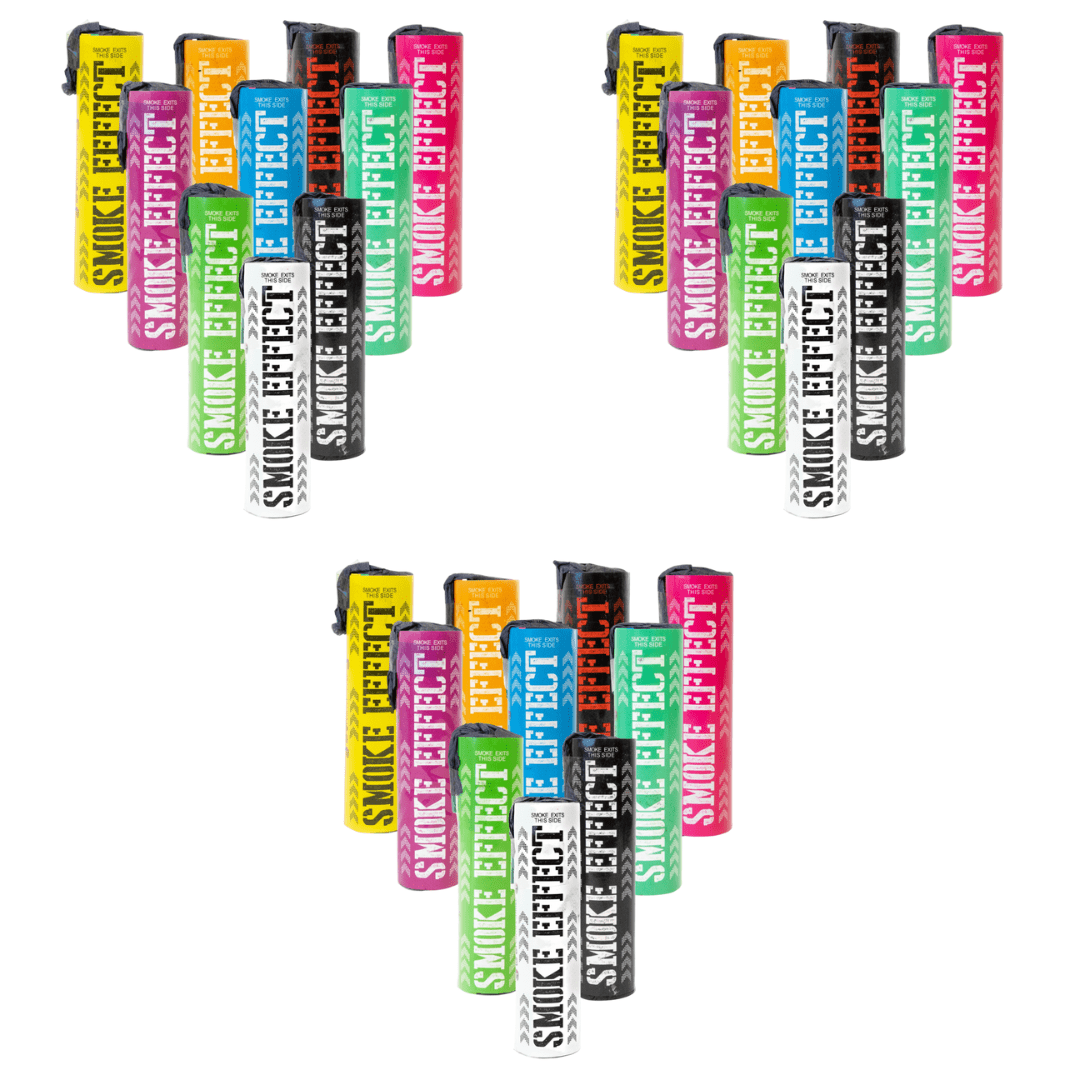 Wick Activated Smoke Bomb Rainbow Pack - Wholesale Smoke Bombs $3