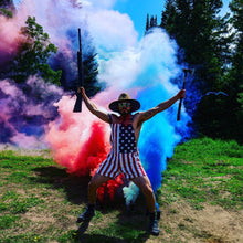 Load image into Gallery viewer, Red, White, Blue Smoke Bomb 9 Pack
