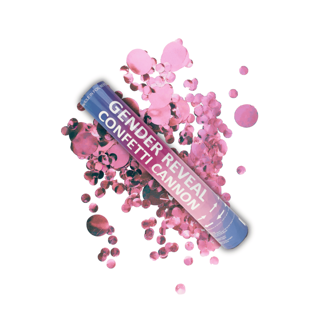 Pink Gender Reveal Smoke Cannon with Confetti